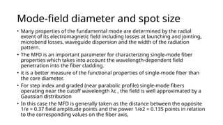 Single mode fibers introduction part1ppt | PPTX