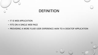 Single page application | PPTX