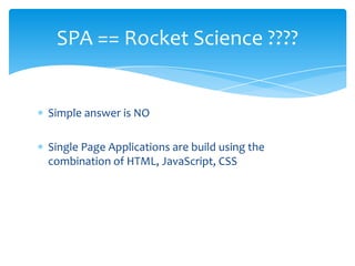 Single page applications | PPTX