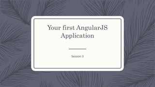 Single Page Applications Workshop Part II: Single Page Applications ...