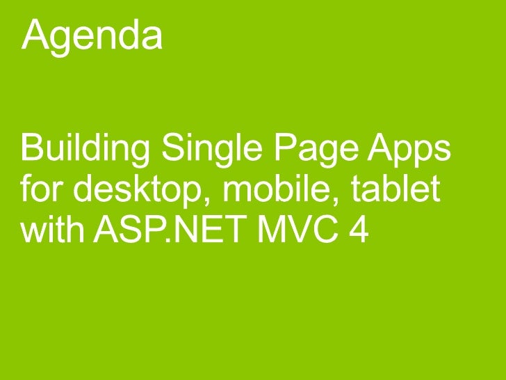 Single page applications in asp.net mvc 4