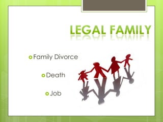  Family
Divorce
Death
Job