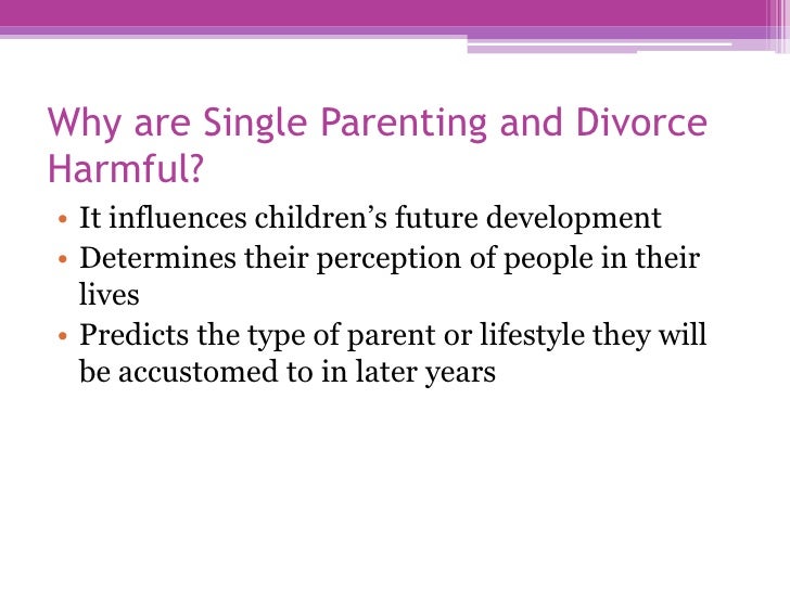 Thesis on single parent homes