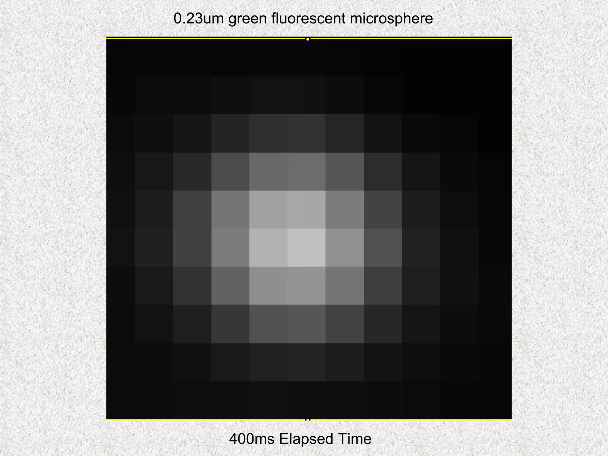 0.23um green fluorescent microsphere 400ms Elapsed Time 