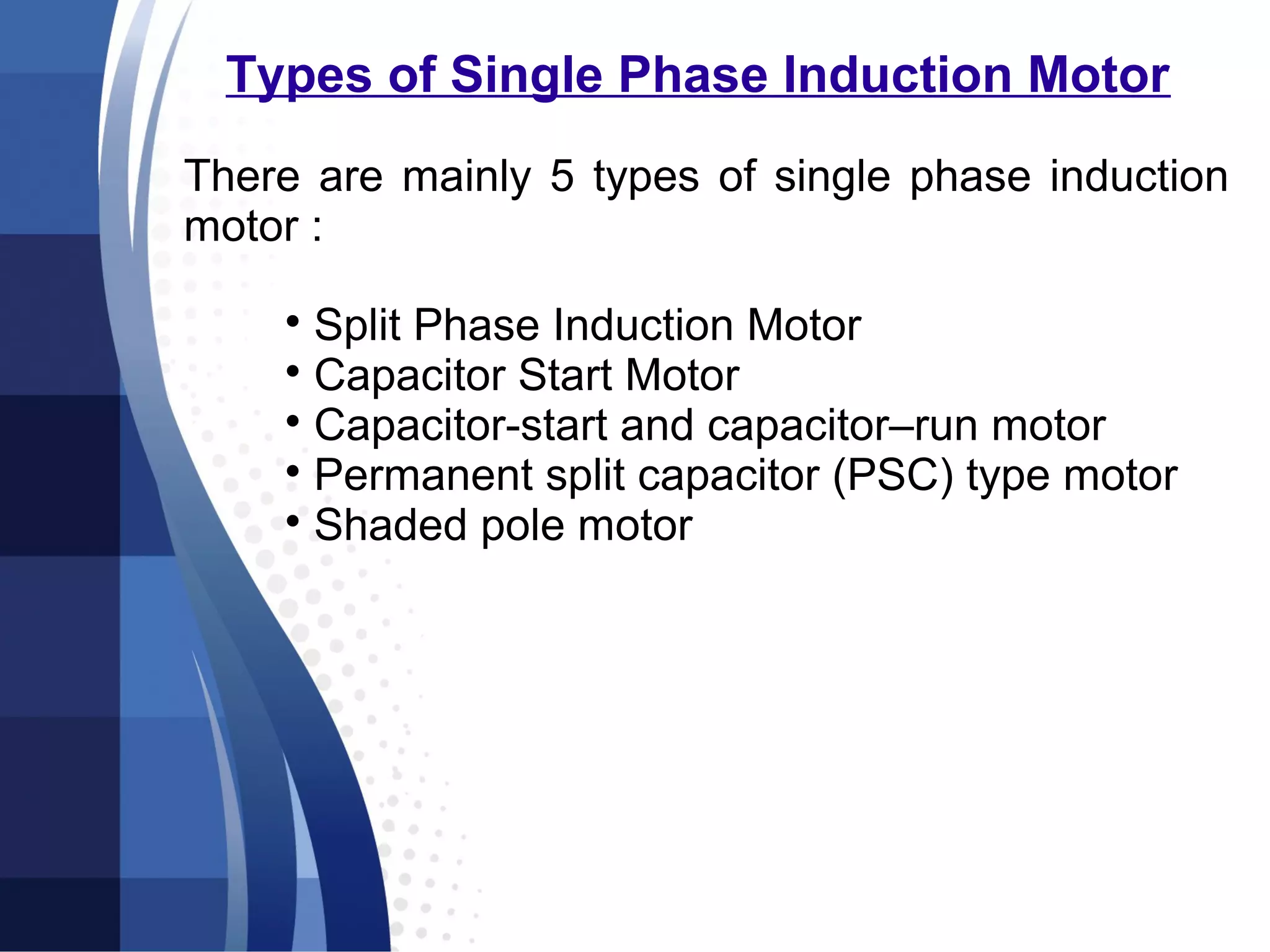 Single Phase Induction Motors | PPT