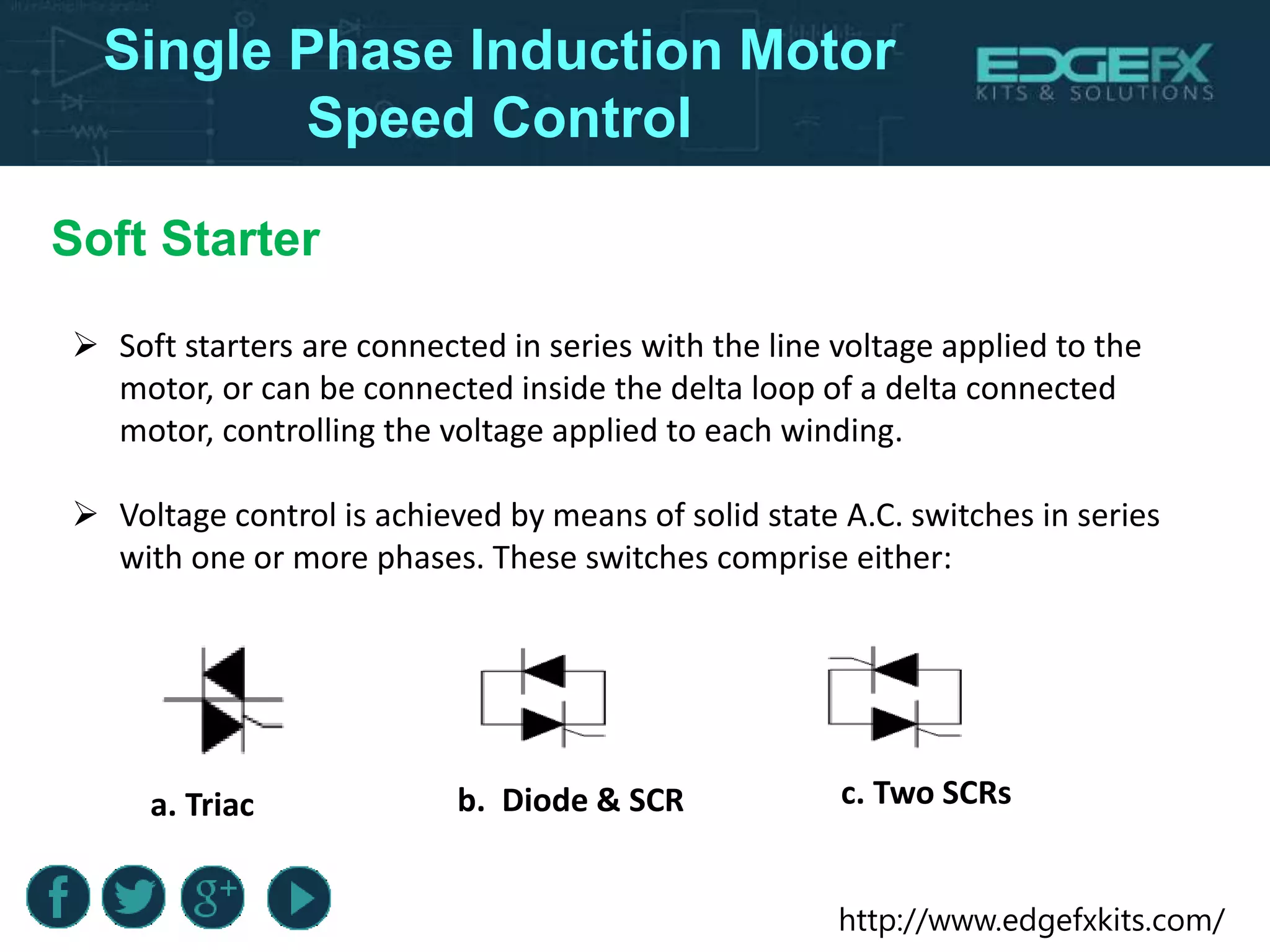Single Phase Induction Motor Speed Control | PPTX