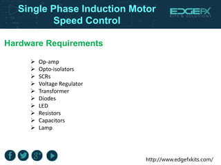 Single Phase Induction Motor Speed Control | PPTX