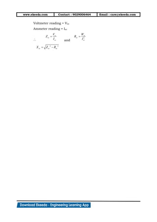 www.ekeeda.com Contact : 9029006464 Email : care@ekeeda.com
Voltmeter reading = Vsc
Ammeter reading = Isc
and
 