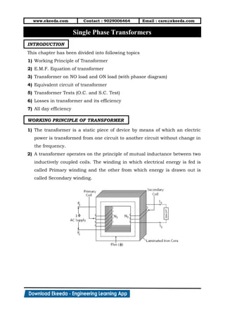 Ideal Transformer Working Principle - Electronics Area