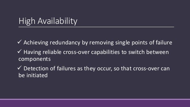 Single Point Of Failure