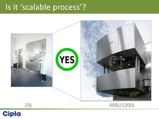 Is it ‘scalable process’?
25L 600L/1200L
 