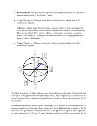 Comprehensive Overview of Single Qubit Quantum Gates and Bloch Sphere ...