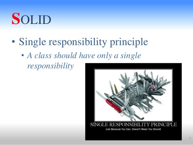 single responsibility principle