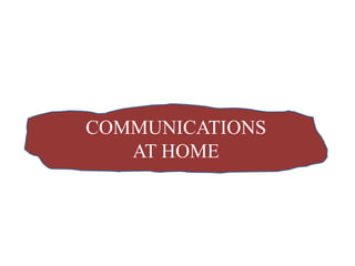 COMMUNICATIONS
AT HOME
 