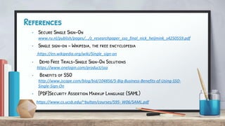 Single sign on using SAML | PDF