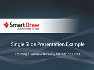 Single Slide Presentation Example Training Overview for New Marketing Hires 