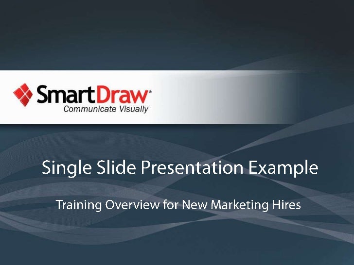 Single Slide Presentation Example: Training Overview for ...