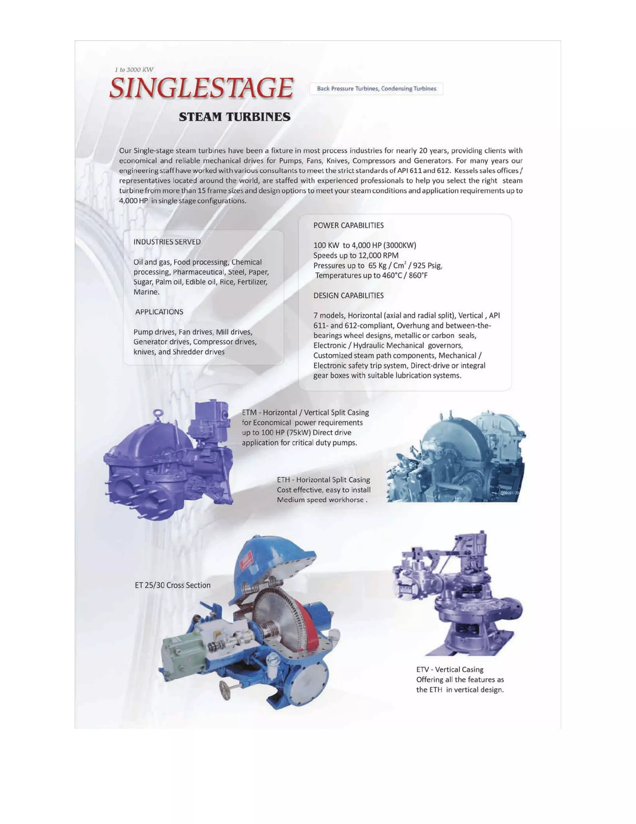 Single Stage Steam Turbine | PDF