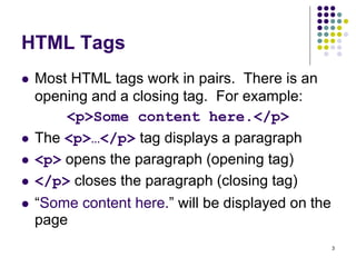 basic knowledge of html which is related to frontend web development. | PPT