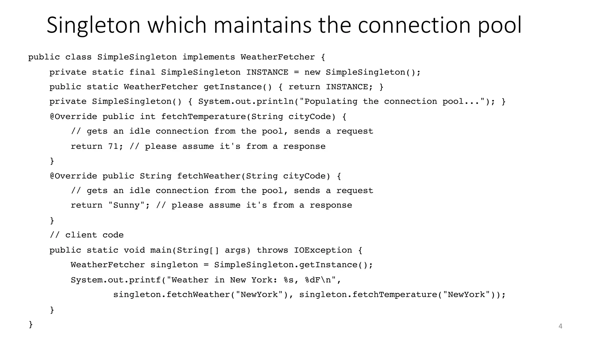 The Singleton Pattern In Java | PDF image.