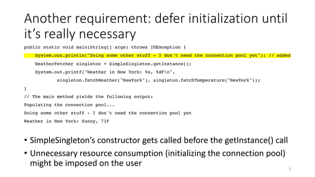 The Singleton Pattern In Java | PDF