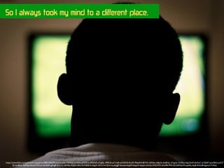 https://www.ﬂickr.com/photos/crazysphinx/4081596290/in/photolist-7dFfnQ-jmD4Xs-pFEVKw-4fKAL8-wCgRJL-4fPAUh-pY1kqP-pVUKNS-Env5V-94yaKN-8CfVh-LEG4q-ne8pYp-6oBNnc-bTgu5c-5V2Ezo-4qUZm9-dwSviC-wYEJAF-qmx9bG-jmCjT
Q-nw4BsC-3iaDSp-6eotsf-5fYecm-4Ldb2S-agHg8-2c51Cc-4ah4Sy-iDjjDz-iDm1GY-6EiK3v-6ejjiX-iDm1Vd-iDm1Lq-6ejjgP-6eotzb-6ejjbM-6ejjoX-6ejjdn-eHoSy-5NUN7Z-eHoP8-99VLG5-6AWptW-yqwRj-cftpB-6Nnd8-6ppxsV-7uNwi
So I always took my mind to a different place.
 