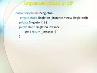 Singleton Pattern | PPTX