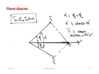 Phasor diagram




 9/28/2011       PRB/EEE Dept/SCE   22
 