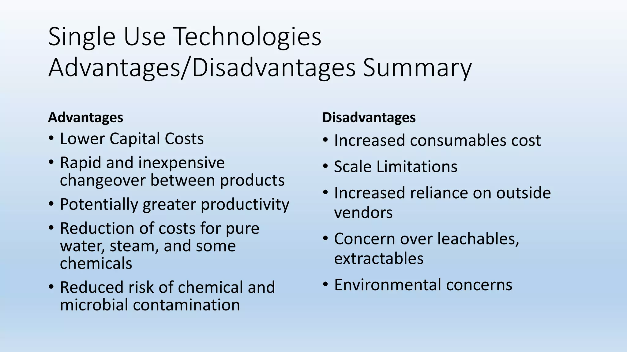 Single use technologies in biomanufacturing | PDF
