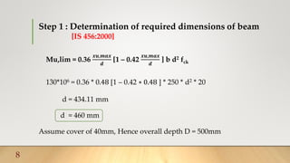Singly reinforced beam design | PPTX | Civil Engineering Industry ...