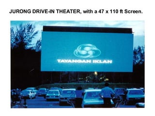 JURONG DRIVE-IN THEATER, with a 47 x 110 ft Screen. 