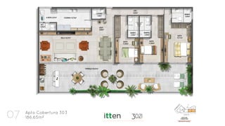 07 Apto Cobertura 303
186,65m²
 