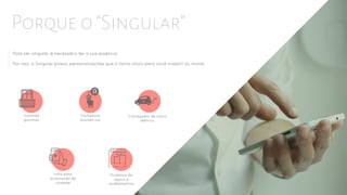 Varanda
gourmet
Fechadura
biométrica
Infra para
automação da
unidade
Carregador de carro
elétrico
Mudança de
layout e
acabamentos
Para ser singular, é necessário ter a sua essência.
Por isso, o Singular possui personalizações que o torna único para você investir ou morar.
Porque o “Singular”
 