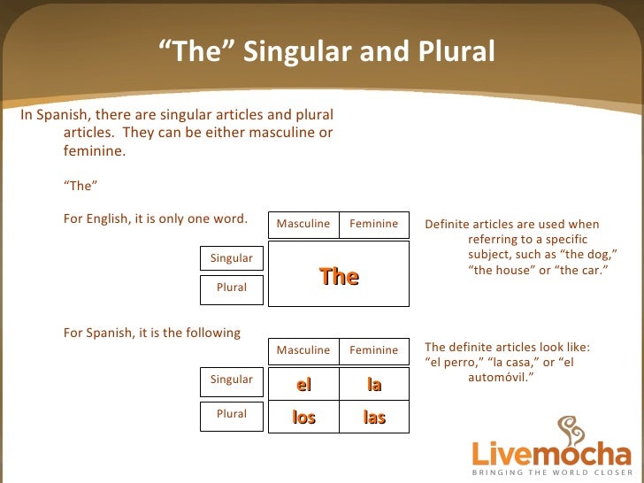03 Spanish Singular and Plural from