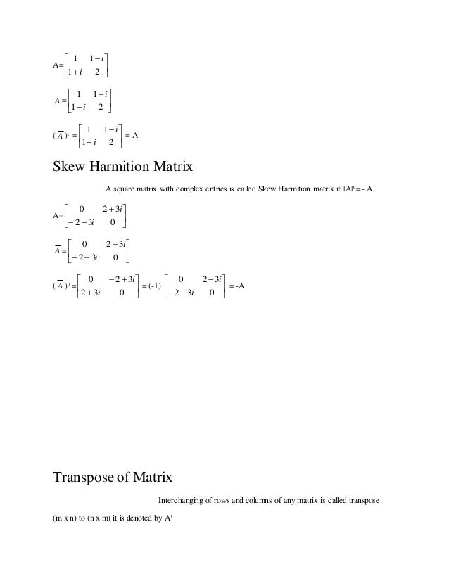 Singular And Non Singular Matrix