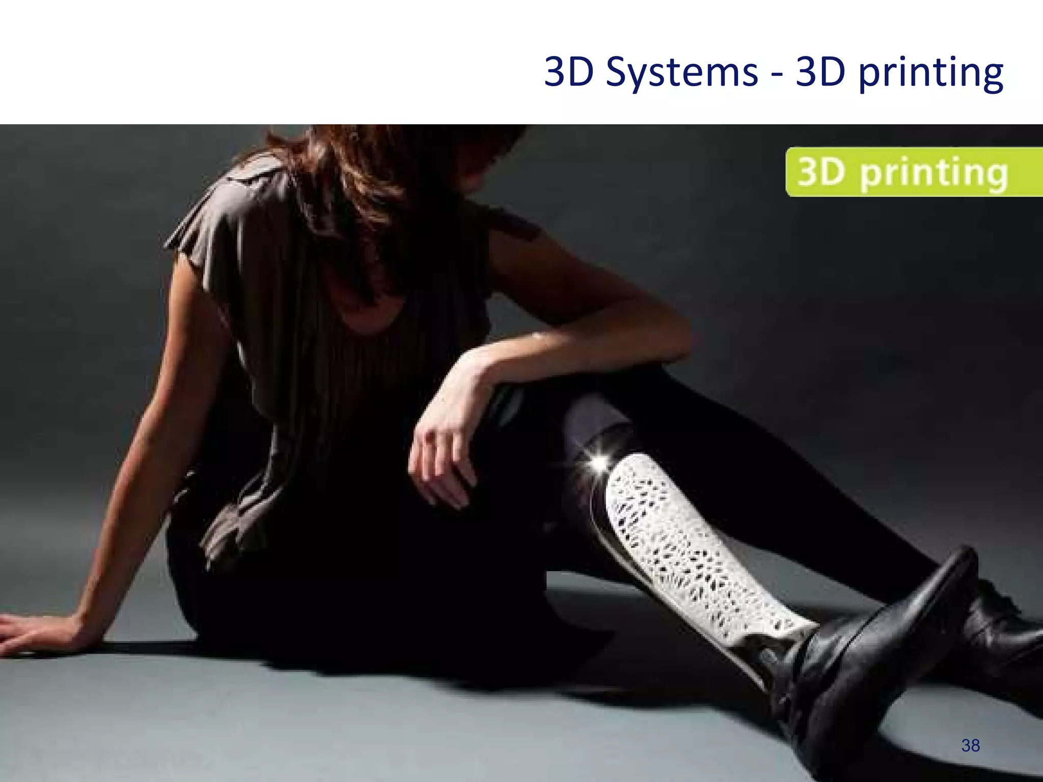 38
3D Systems - 3D printing
 
