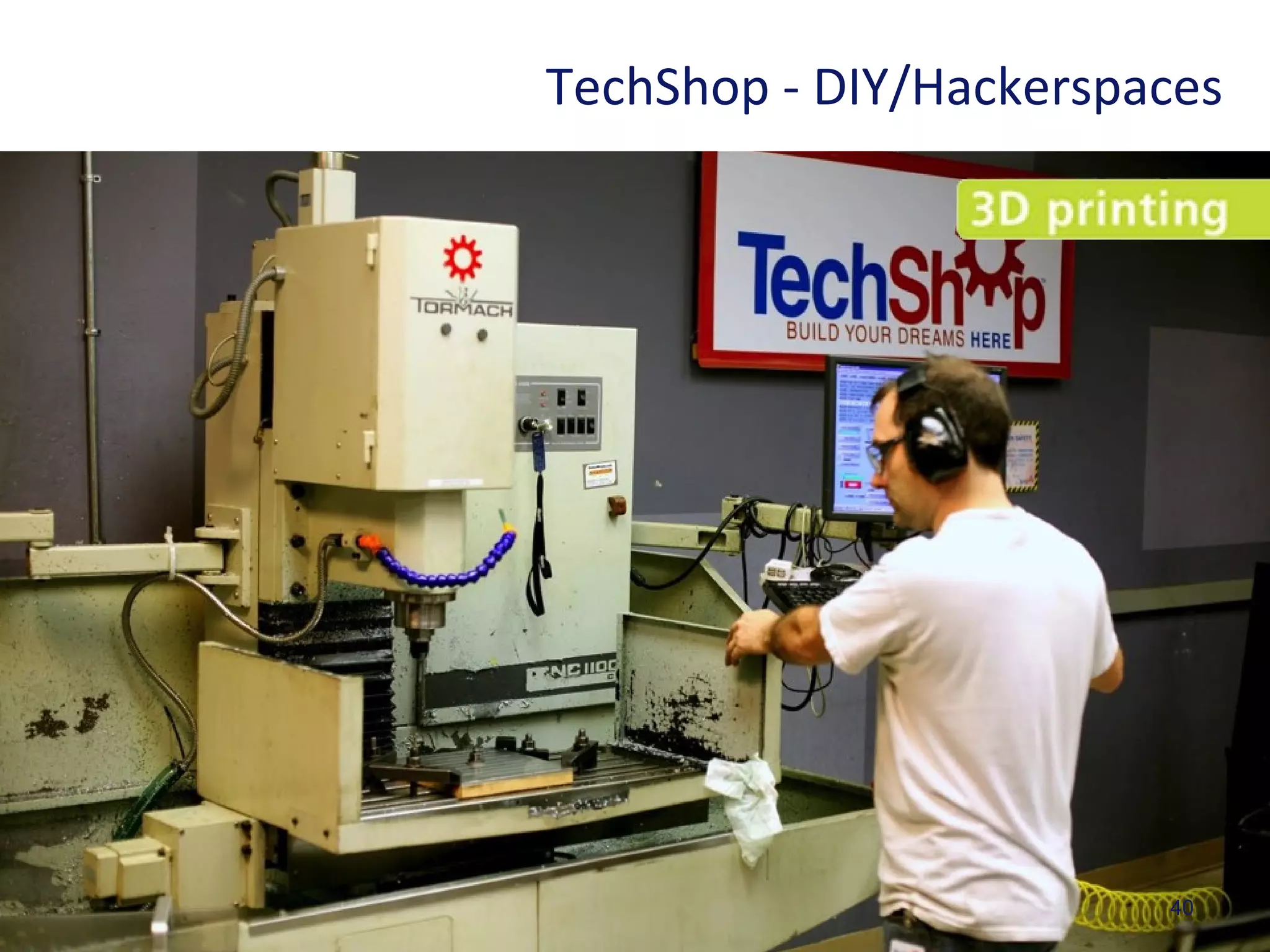 40
TechShop - DIY/Hackerspaces
 