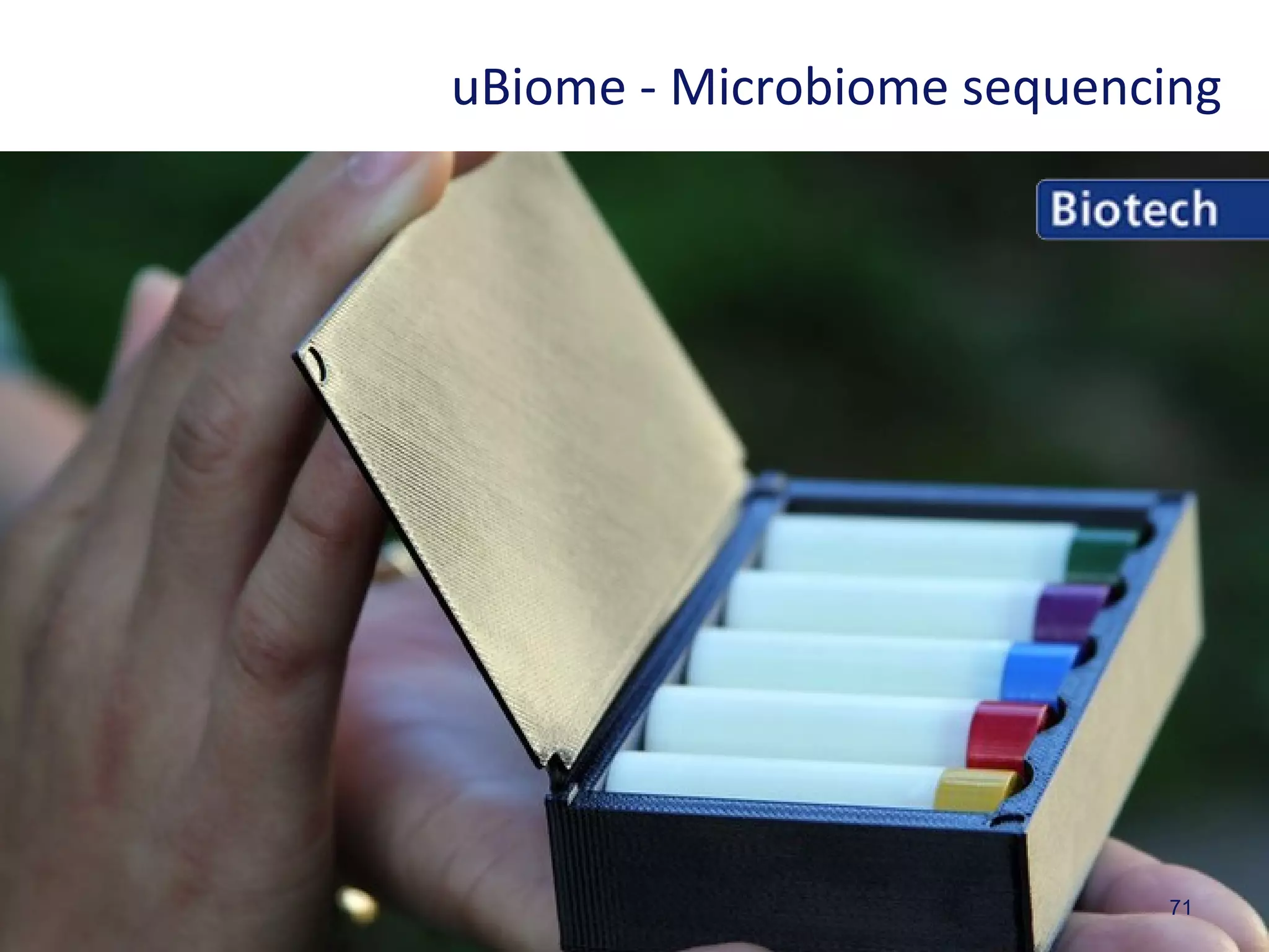 71
uBiome - Microbiome sequencing
 