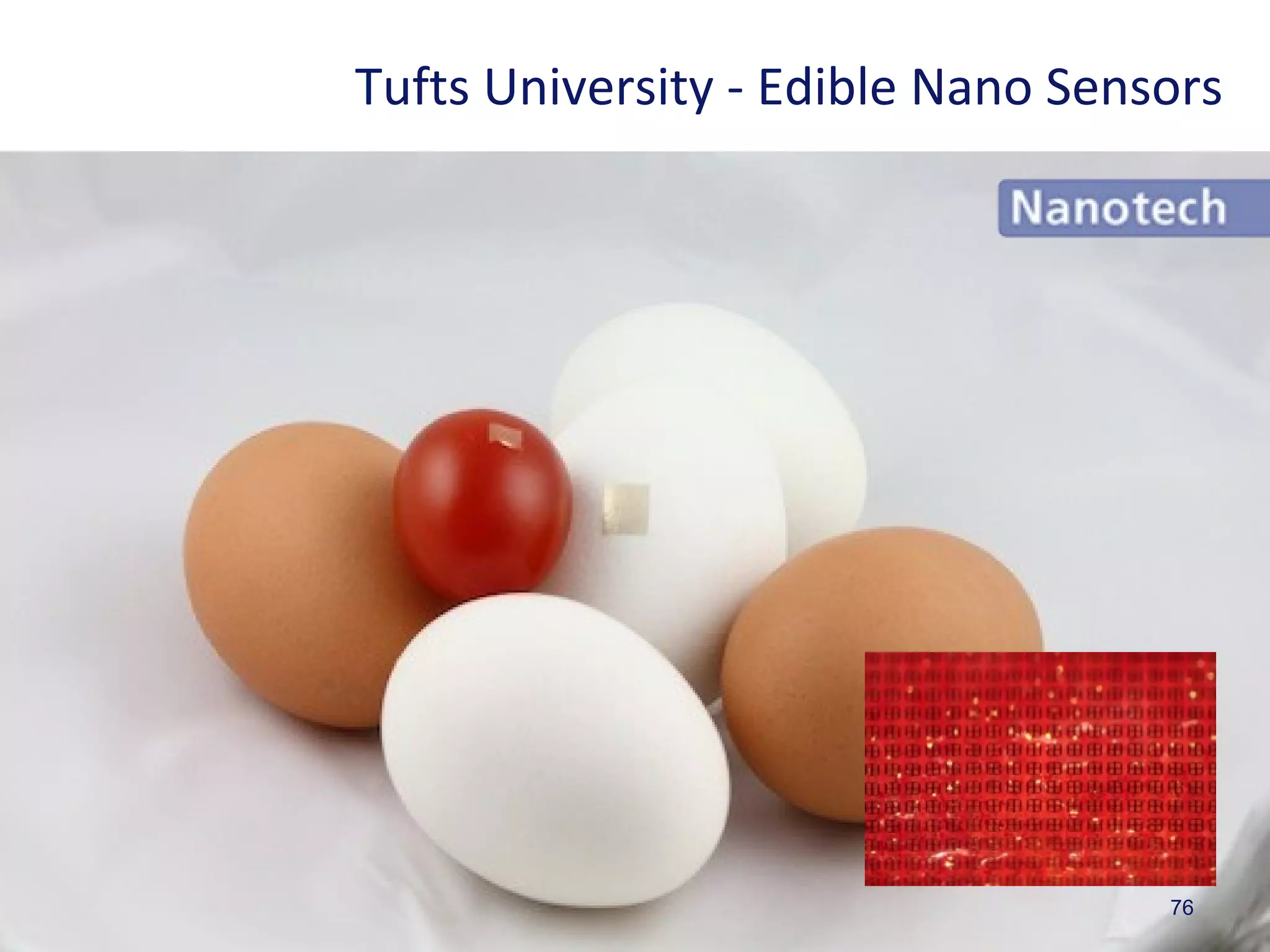 76
Tufts University - Edible Nano Sensors
 