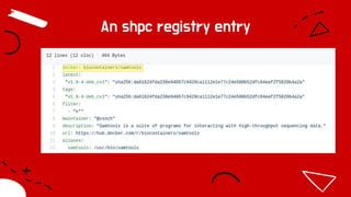 An shpc registry entry
 