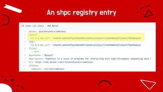 An shpc registry entry
 