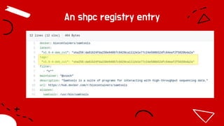 An shpc registry entry
 