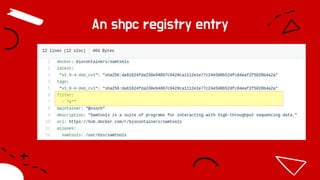 An shpc registry entry
 