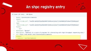 An shpc registry entry
 