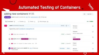 Automated Testing of Containers
 
