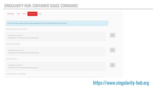 Singularity Containers for Scientific Compute | PDF