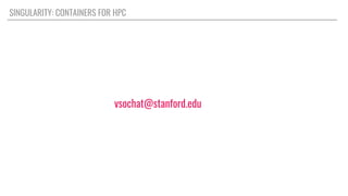 Singularity Containers for Scientific Compute | PDF