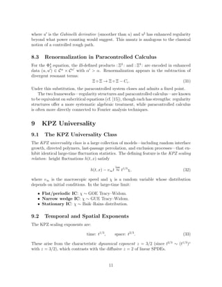 Singular Stochastic Partial Differential Equations: Scaling ...
