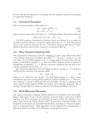 Singular Stochastic Partial Differential Equations: Scaling ...