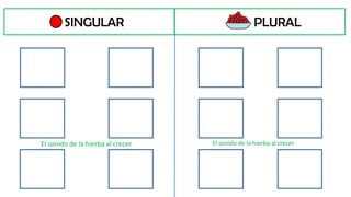 PLURALSINGULAR
El sonido de la hierba al crecer El sonido de la hierba al crecer
 